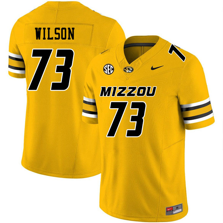 Men #73 Tristan Wilson Missouri Tigers College Football Jerseys Stitched-Gold